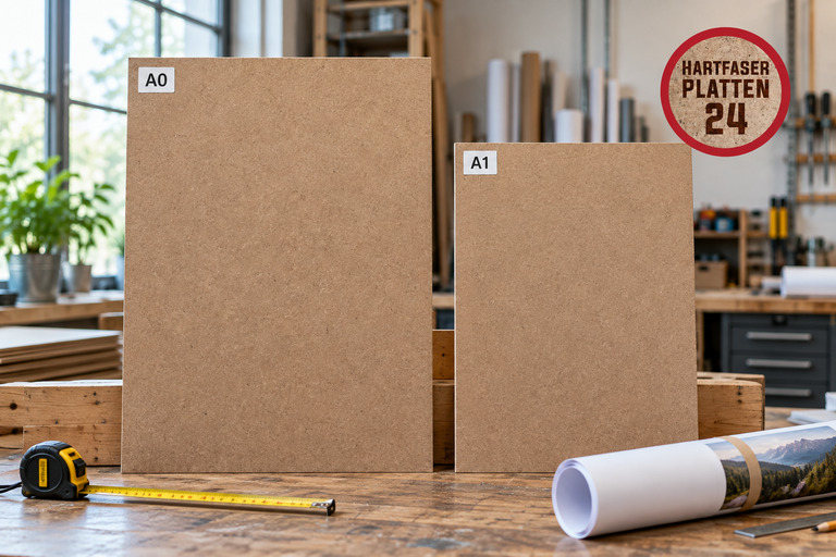 Hartfaserplatten24 informiert zur Formatwahl zwischen A0 und A1
